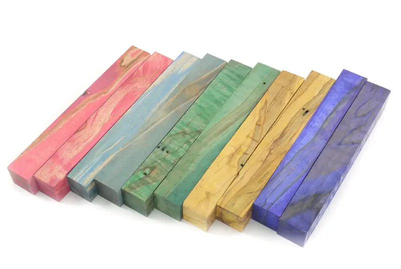 Stabilized Ambrosia Maple Wood Blanks for Pen Turning