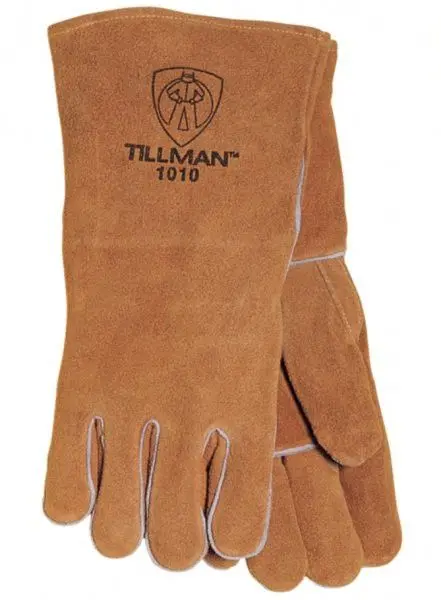 Tillman 1010LL Left-Hand-Only Brown Cowhide Stick Welding Glove – Shoulder-Split (Single)