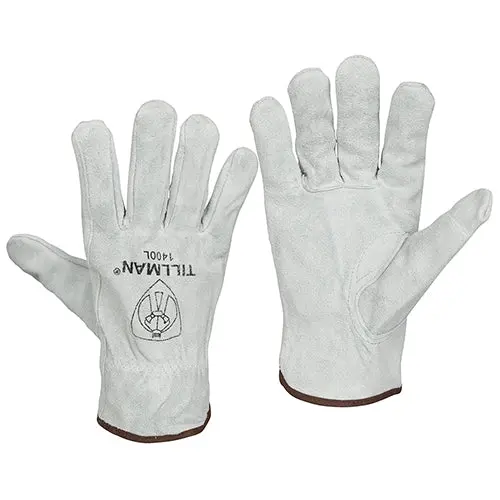 Tillman 1400 Pearl-Finish Split-Cowhide Driver Gloves – Industrial-Grade, One Pair