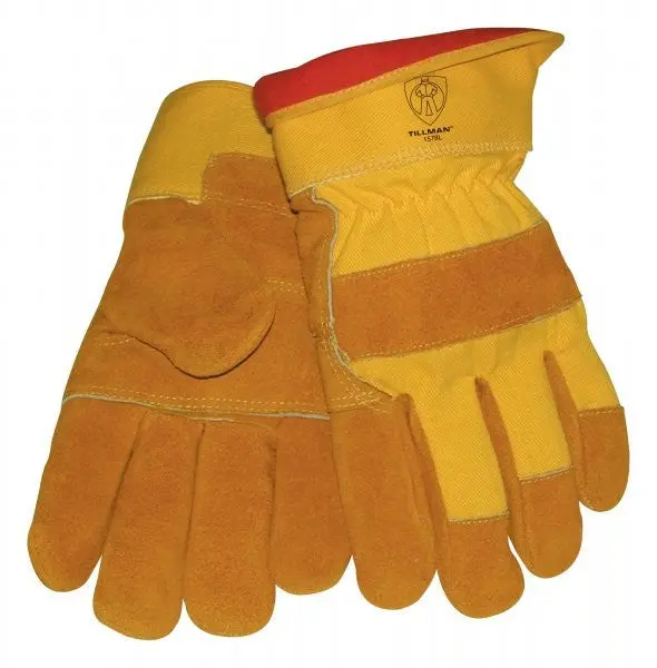 Tillman 1578 Winter Gloves: Brown Split Leather & Canvas Insulated Work Gloves (Pair)