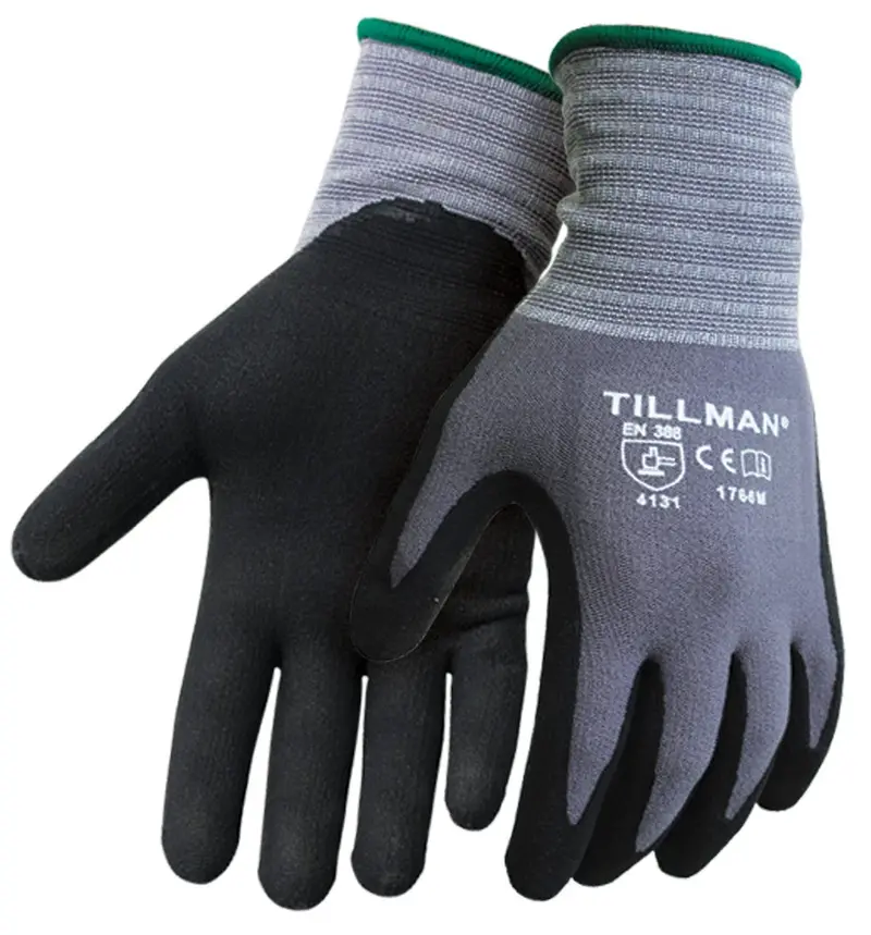 Tillman 1766 Abrasion-Resistant Nitrile Micro-Foam Gloves – 15-Gauge Dexterity (Pair)