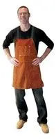 Tillman 5320A Premium Chocolate Brown Leather Bib Apron – 28 in, Reinforced Design