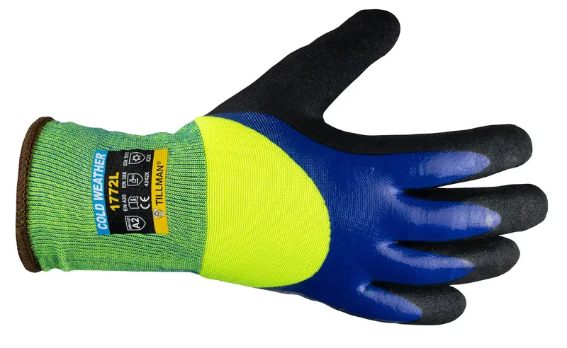 Tillman Cold Weather High-Visibility Winter Gloves – ANSI A2 Cut-Resistant, Insulated Pair