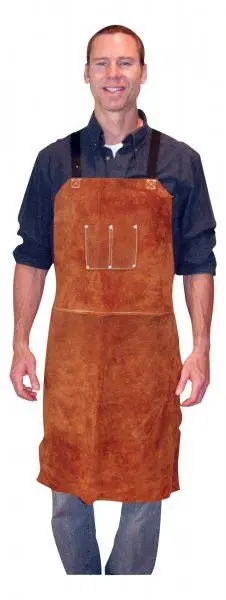 Tillman Model 3836 Dark Brown Bib Apron – 24″ x 36″, Premium Leather (Single Unit)