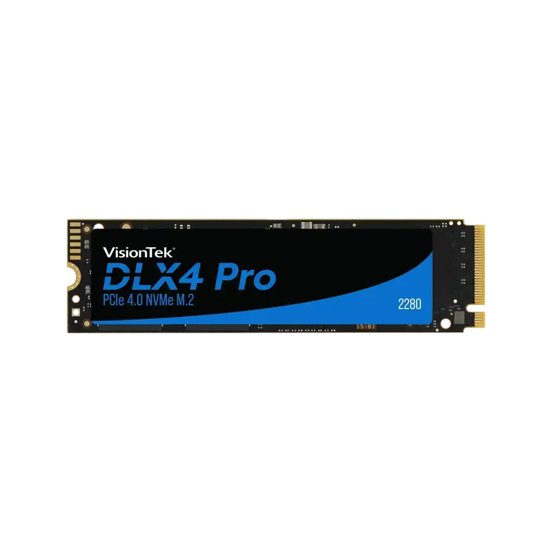 VisionTek 2TB DLX4 Pro M.2 2280 NVMe SSD – PCIe Gen4, 7415MB/s, DDR4 Cache, Opal 2.0 Encryption