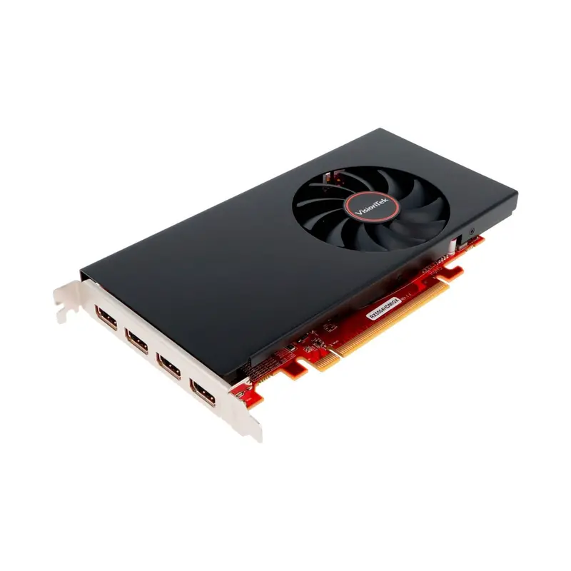 VisionTek Radeon RX 550 Graphics Card – 4GB GDDR5, Quad HDMI Outputs, Compact Single-Slot Design for Quad 4K Monitor Setups with Eyefinity & FreeSync