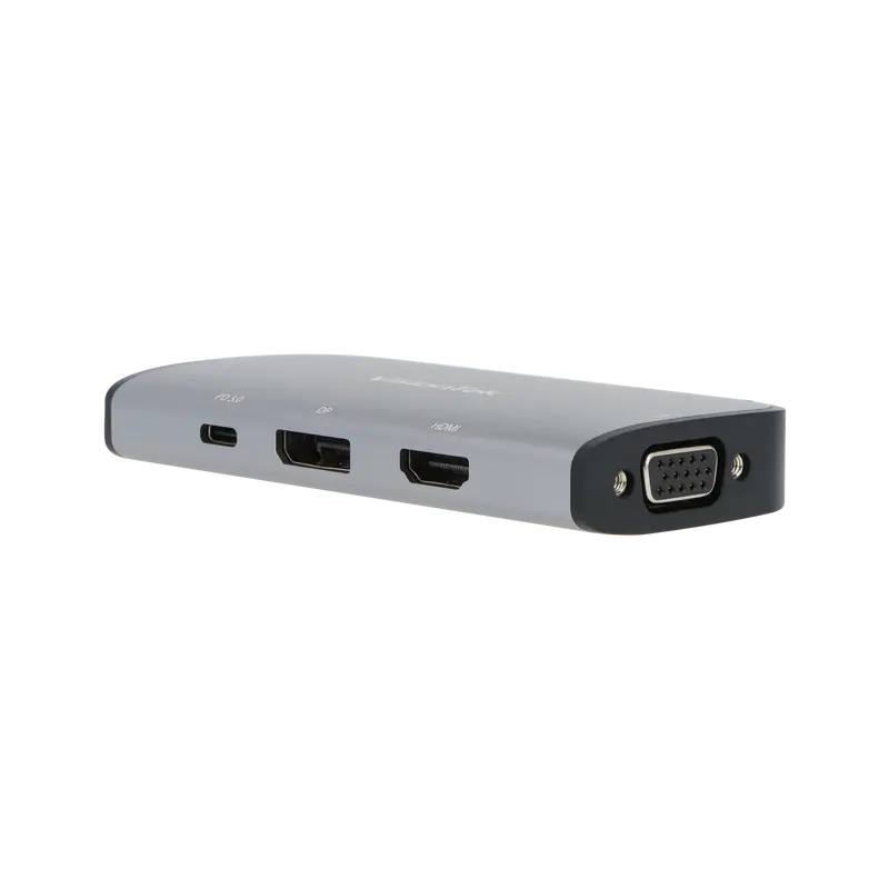 VisionTek USB-C Multi-Stream Transport Adapter with 100W Power Delivery – Supports 3 Monitors via DisplayPort Alt Mode for Mac, Windows, iPadOS, ChromeOS & Android