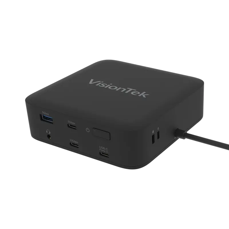 VisionTek VT1200DL 10-in-1 USB-C/USB-A Dual 4K Docking Station – DisplayLink, 100W Power Delivery, Cross-Platform Compatible