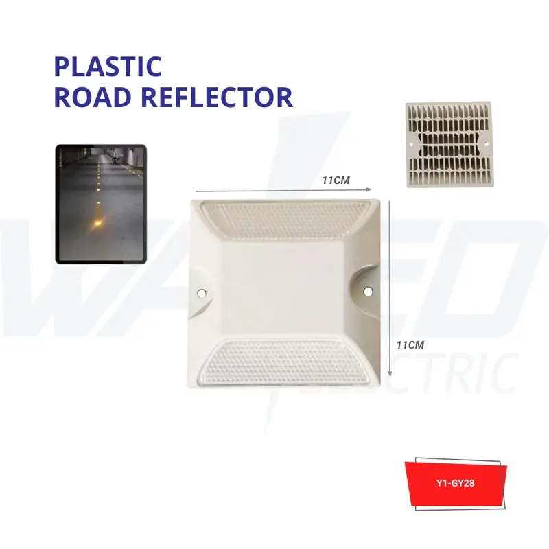 Weather-Resistant Plastic Road Reflectors for Nighttime Guidance