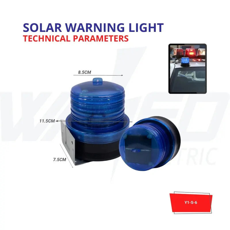 Weatherproof Solar Warning Light for Road Safety