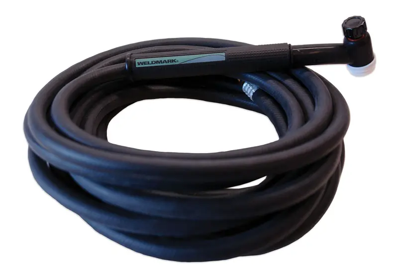 Weldmark 17F-12R Flexible-Head TIG Torch — 150A, Single-Piece, 12.5-Foot