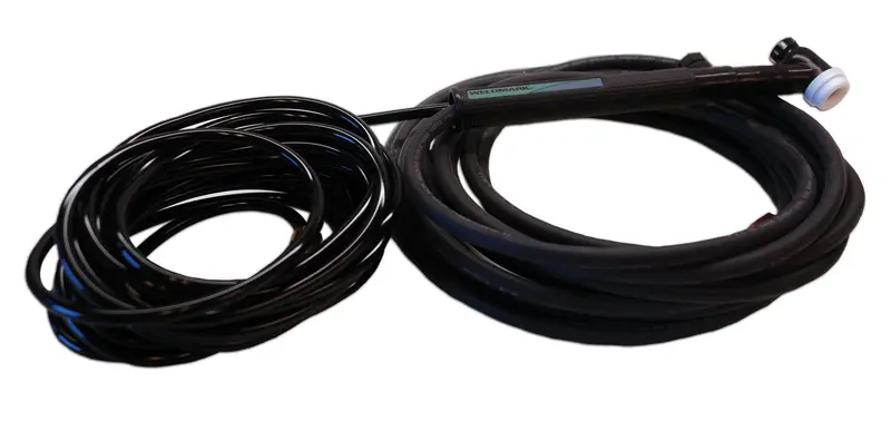 Weldmark 17FV-25-2 Flexible-Head TIG Torch — 150A, Two-Piece, 25-Foot, Valve-Enabled