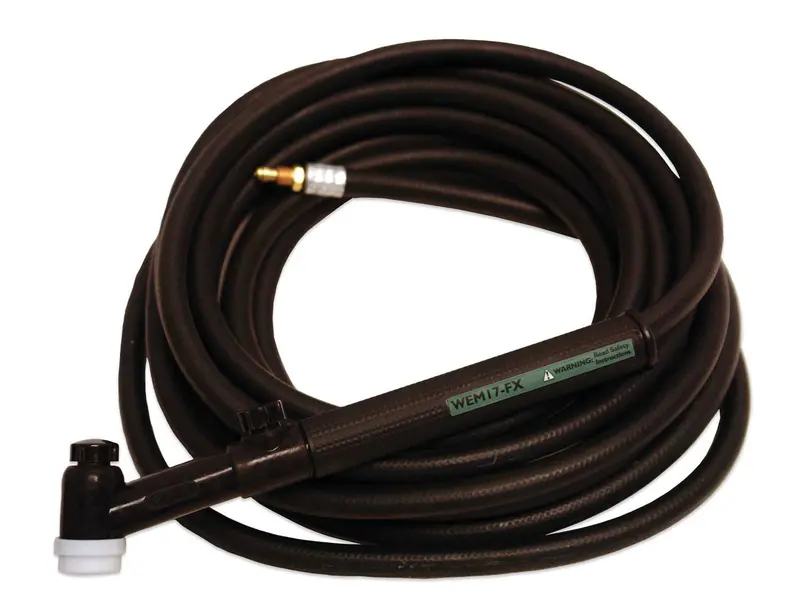 Weldmark 17FV-25R Flexible-Head TIG Torch — 150A, Single-Piece, 25-Foot, Valve-Included