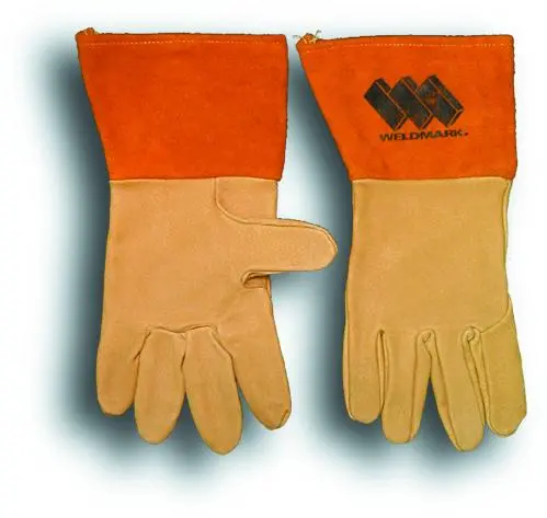 Weldmark Pigskin TIG/MIG Gloves – Unlined, 4″ Cuff, 12-Pack