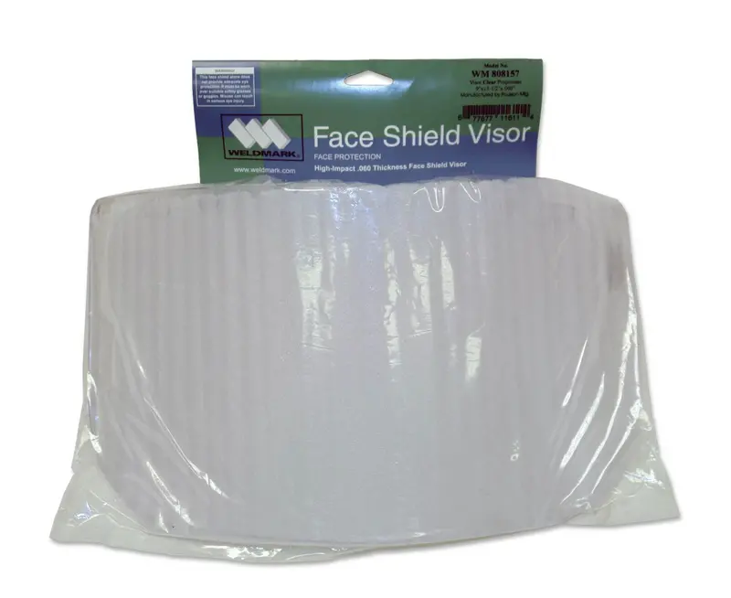 Weldmark WM808157 Clear Welding Visor – 8″ × 15.5″ × 0.060″, POP Packaging (50-Pack)