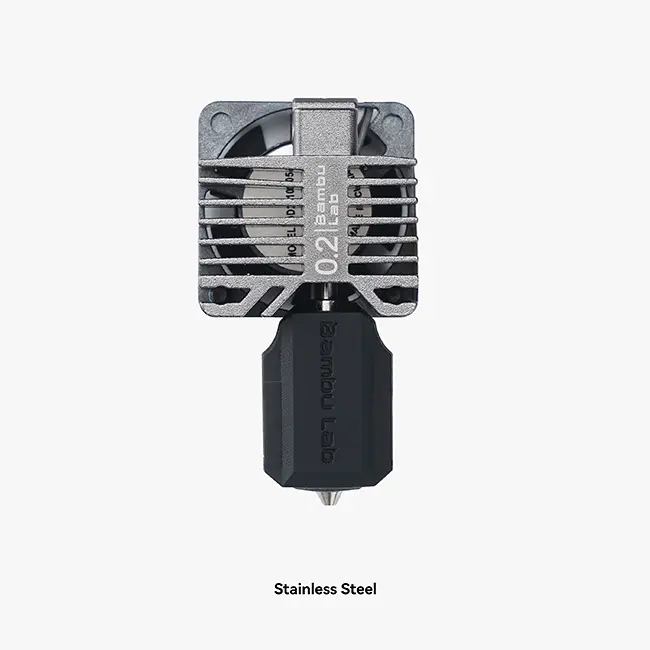 X1C-Compatible 0.2 mm Stainless Steel Full Hotend Assembly with Nozzle