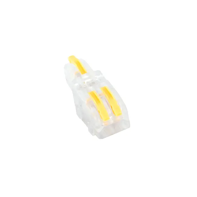 Yellow 1-to-2-Slot Clear Wire Lever Nut – Inline Style (10-Pack)