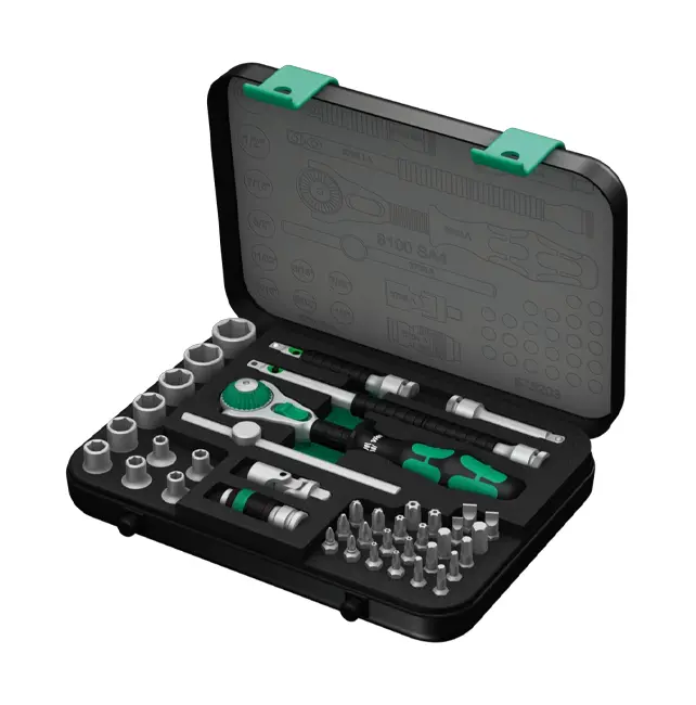 Zyklop Speed Ratchet Set – 41-Piece Imperial Tool Kit (1/4 Inch Drive)