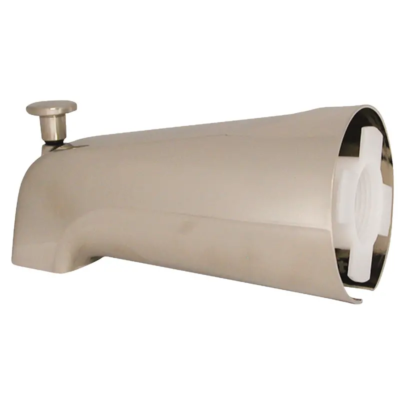 Danco Brushed Nickel Bathtub Spout With Diverter – 6" Reach 1