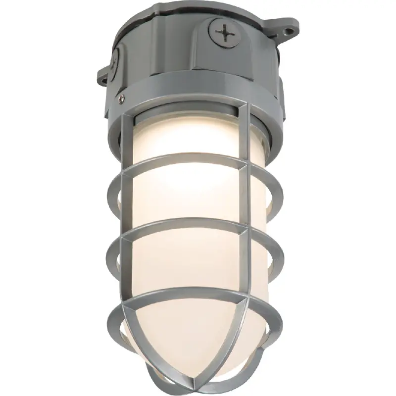 Halo 17.7-Watt Led Vapor-Tight Barn Light – Gray Fixture 1