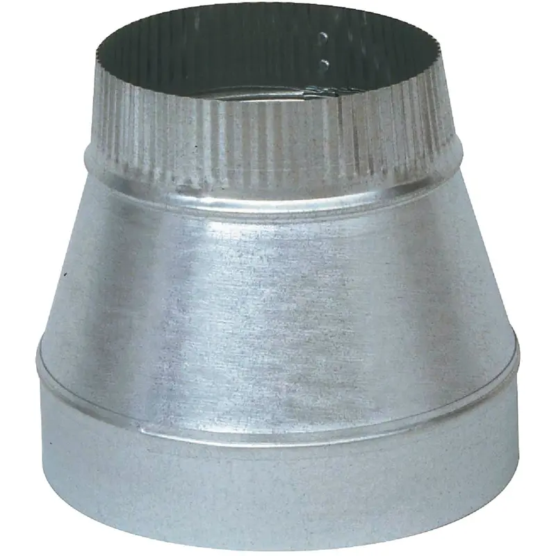 Imperial Galvanized Reducer – 24-Gauge, 6" X 4" Duct Fitting 1