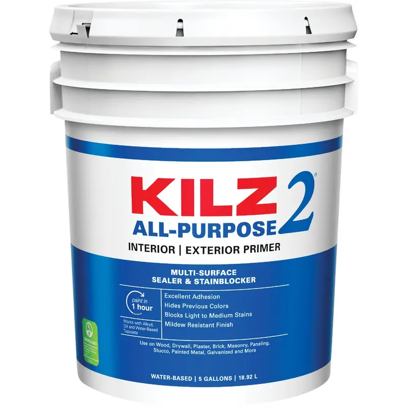 Kilz 2 All-Purpose Latex Primer & Stain Blocker – White, 5-Gallon 1