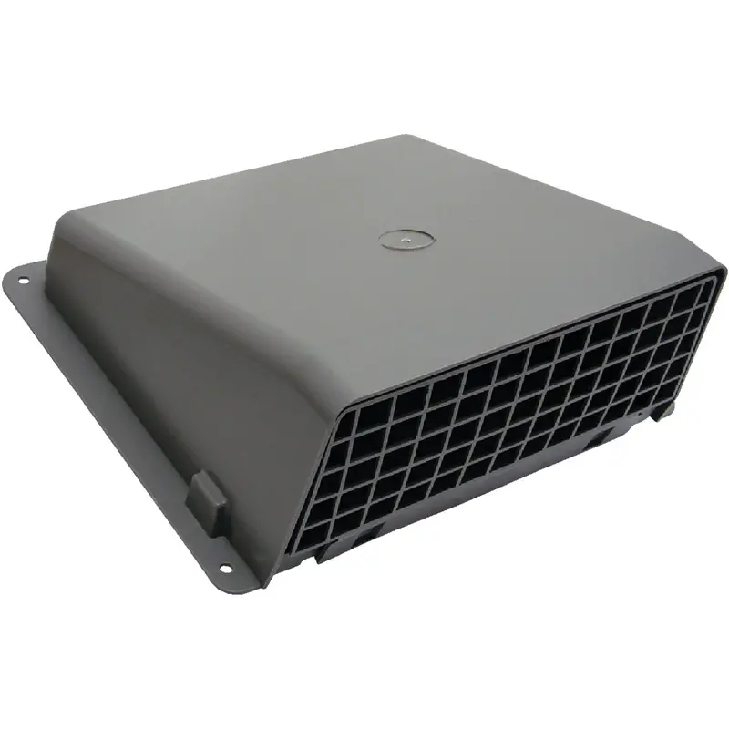 Lambro Kitchen Wall Vent Cap – 6" Gray Plastic Pop-Up Exhaust Cover 1