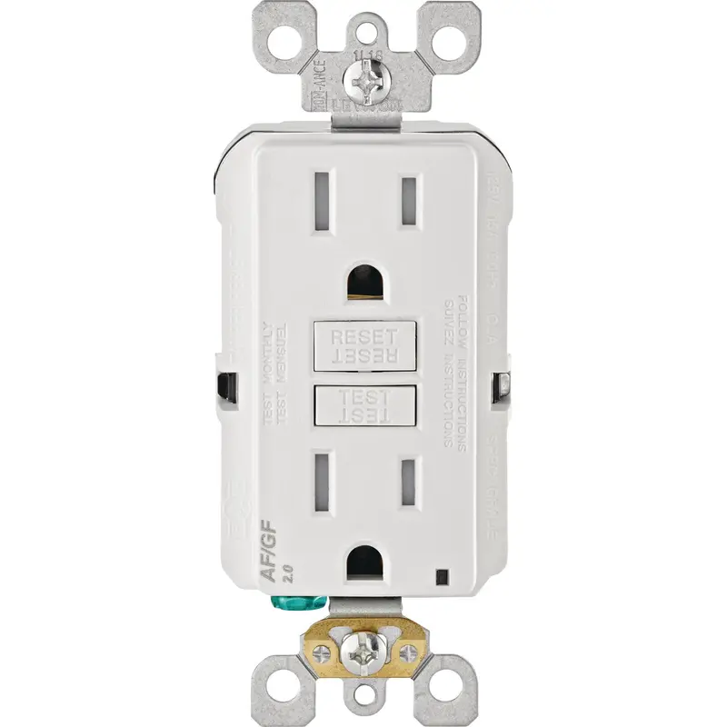 Leviton Smartlockpro Dual Afci/Gfci Outlet – 15A, White Residential Grade 1