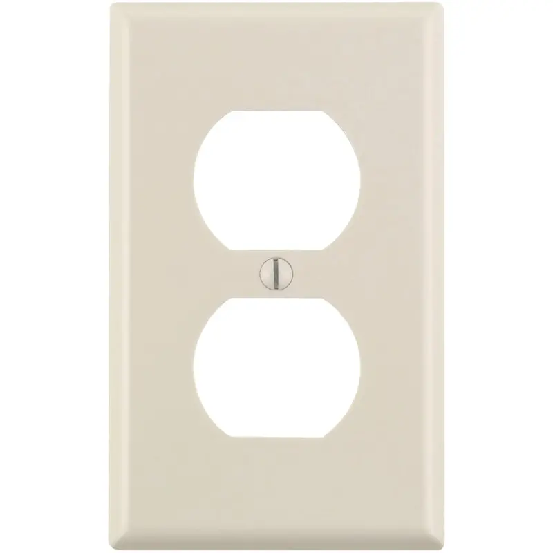 Leviton Smooth Outlet Wall Plate — 1-Gang, Light Almond, 10-Pack 1
