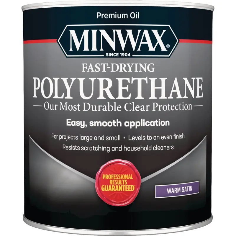 Minwax Fast-Drying Polyurethane — Satin Interior Finish, 1 Quart Can 1