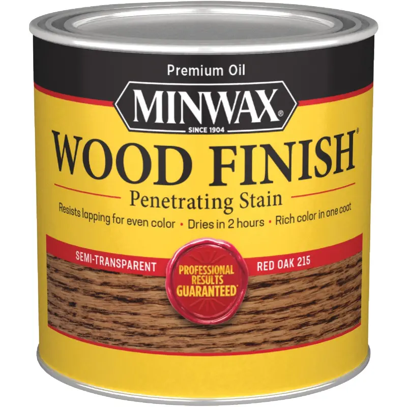 Minwax Wood Finish Penetrating Stain – Red Oak Color, 1/2 Pint 1