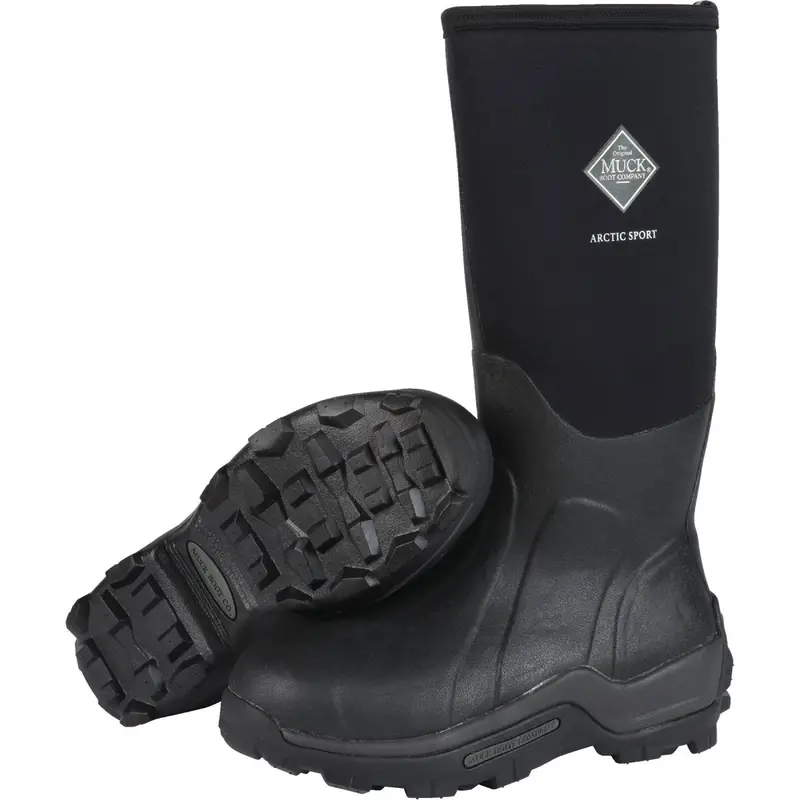 Muck Arctic Sport Men’S Rubber Boot – Size 11, Black, Cold-Weather Rated 1