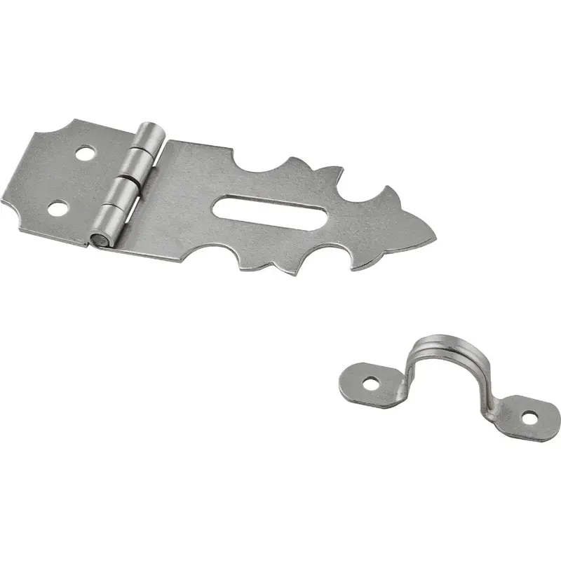 National Satin Nickel Decorative 2-Hole Hasp – 5/8" X 1-7/8" 1