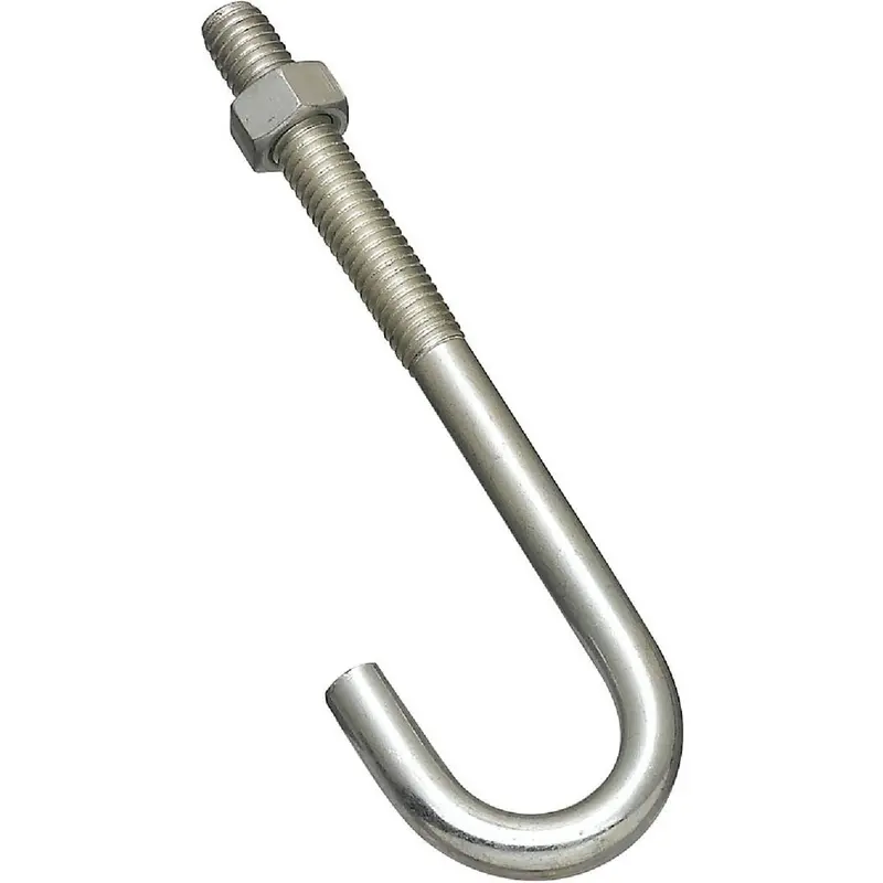 National Zinc-Coated J-Bolt – 3/8" Diameter X 5" Length 1