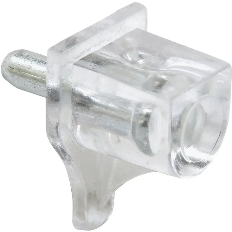 Prime-Line Clear 3Mm Plastic Shelf Supports With Metal Stems (8-Pack) 1