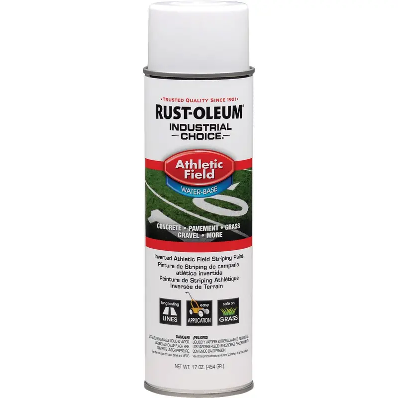Rust-Oleum Industrial Choice Field Striping Paint – White, 17 Oz. Aerosol For Sports Surfaces 1