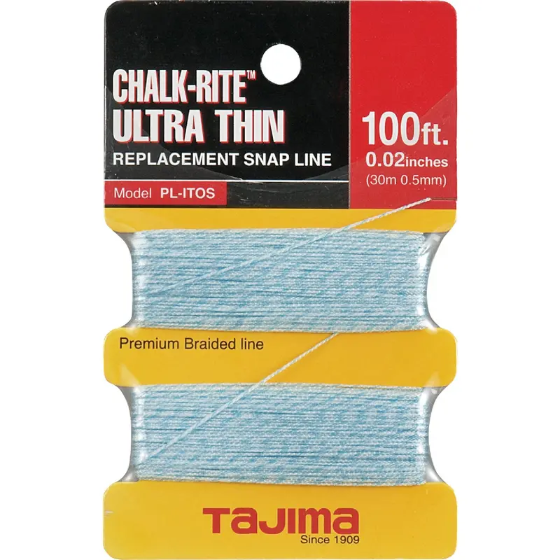Tajima Chalk-Rite Ultra-Thin Braided Nylon Chalk Line – 100 Ft. For Precision Marking 1