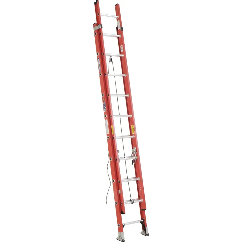 Werner 20-Foot Fiberglass Extension Ladder – Type Ia, 300-Lb. Duty Rating 1