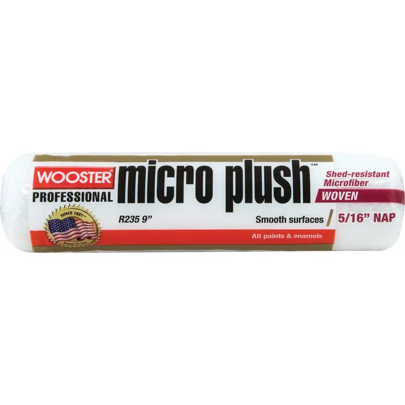 Wooster Micro Plush Microfiber Roller Cover – 9 In. X 5/16 In. Nap 1